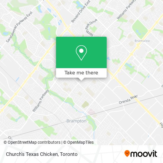 Church's Texas Chicken map