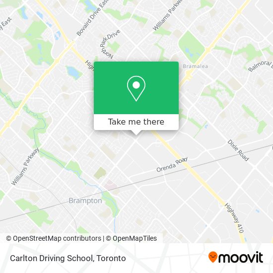 Carlton Driving School map