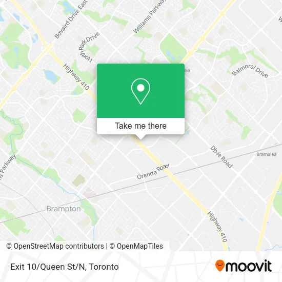 Exit 10/Queen St/N map