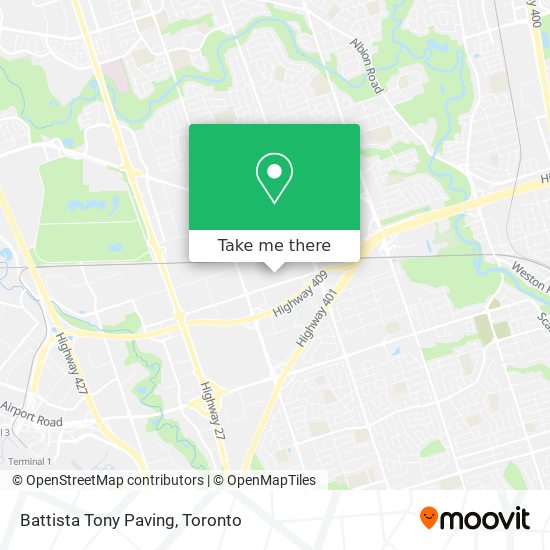 Battista Tony Paving map