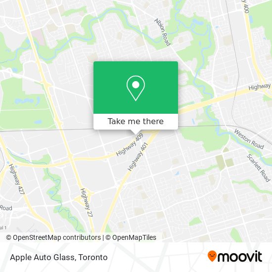 Apple Auto Glass map