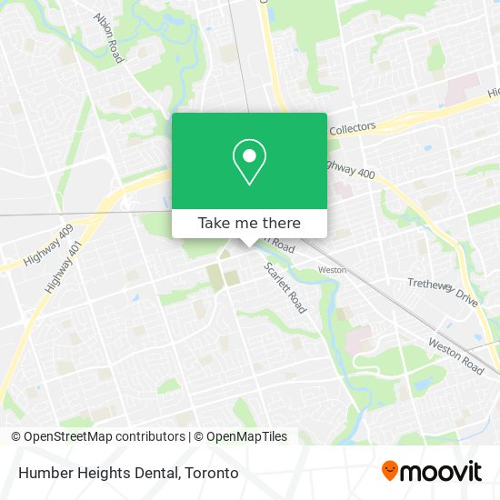 Humber Heights Dental map