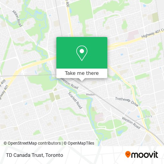 TD Canada Trust map