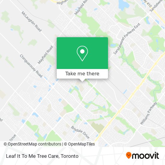 Leaf It To Me Tree Care map
