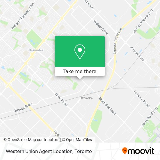 Western Union Agent Location map