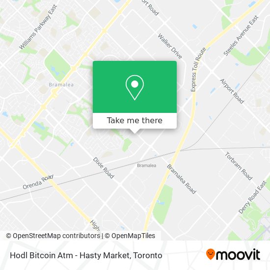 Hodl Bitcoin Atm - Hasty Market map