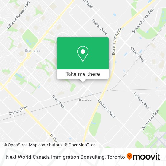 Next World Canada Immigration Consulting map