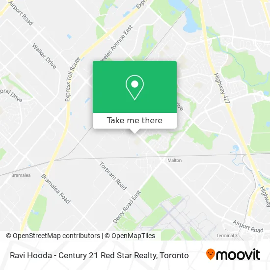 Ravi Hooda - Century 21 Red Star Realty map