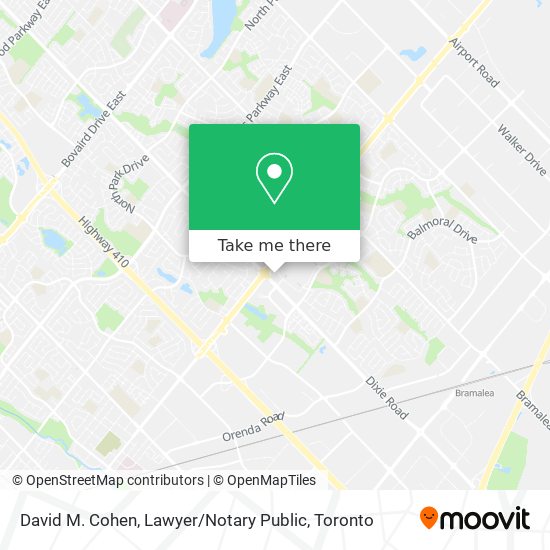 David M. Cohen, Lawyer / Notary Public map