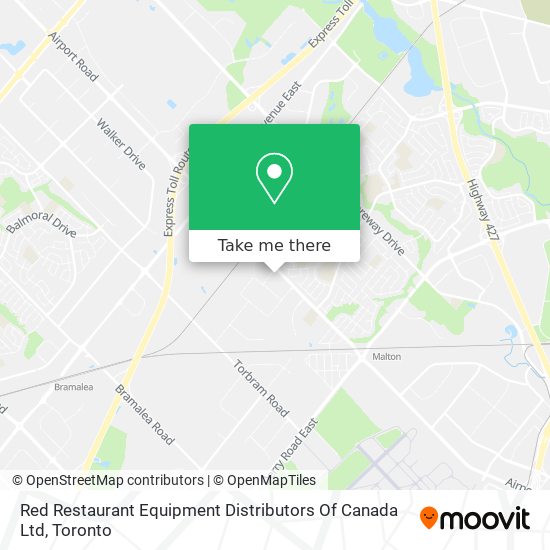 Red Restaurant Equipment Distributors Of Canada Ltd map