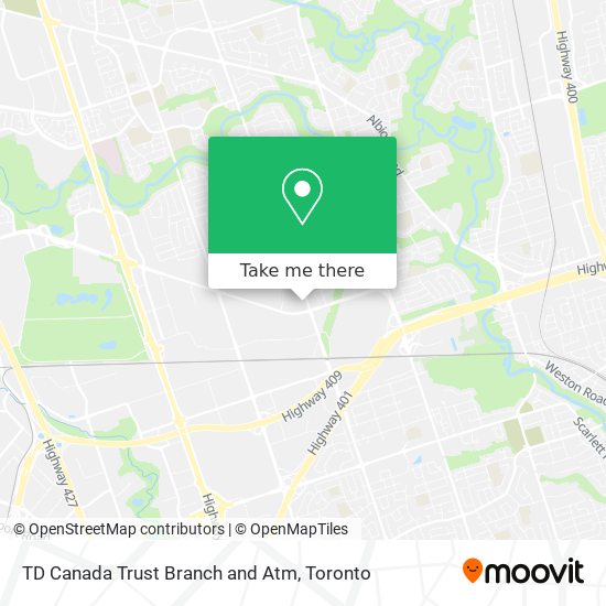 TD Canada Trust Branch and Atm plan