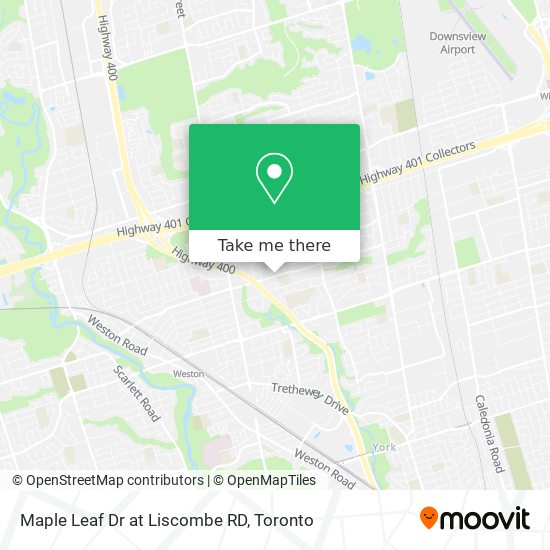 Maple Leaf Dr at Liscombe RD map