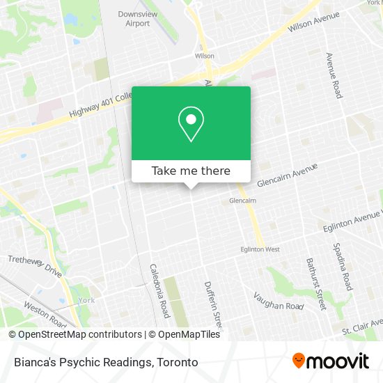 Bianca's Psychic Readings map