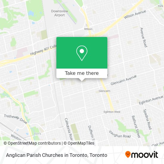 Anglican Parish Churches in Toronto map