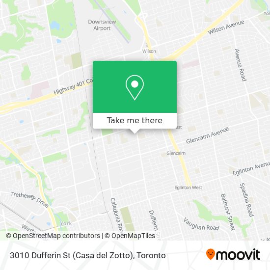3010 Dufferin St (Casa del Zotto) map