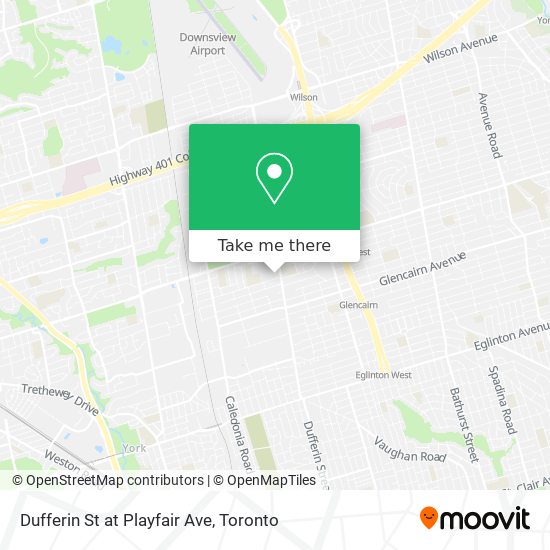 Dufferin St at Playfair Ave plan