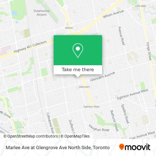 Marlee Ave at Glengrove Ave North Side map