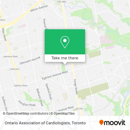 Ontario Association of Cardiologists map