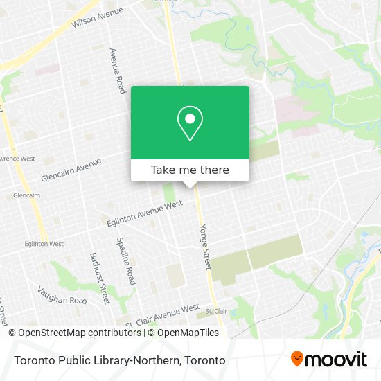 Toronto Public Library-Northern map