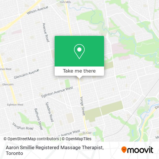 Aaron Smillie Registered Massage Therapist map