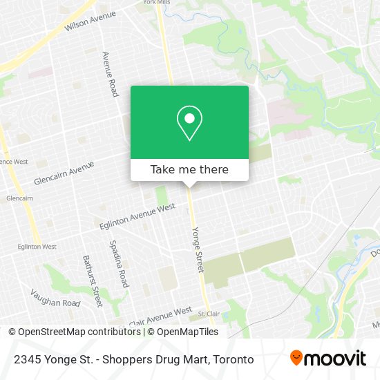 2345 Yonge St. - Shoppers Drug Mart map