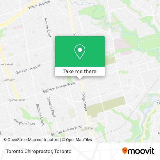Toronto Chiropractor map