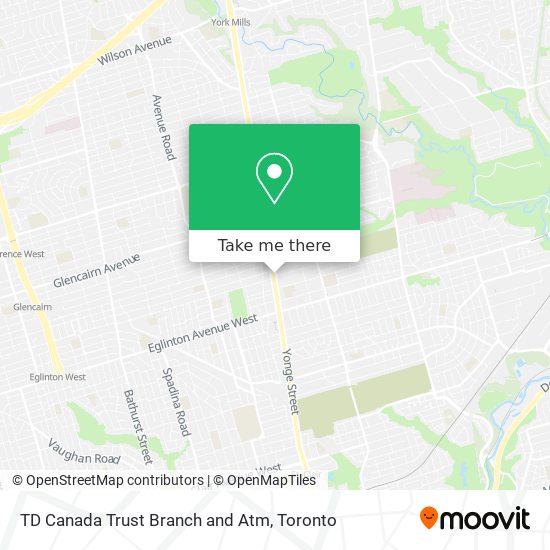 TD Canada Trust Branch and Atm map