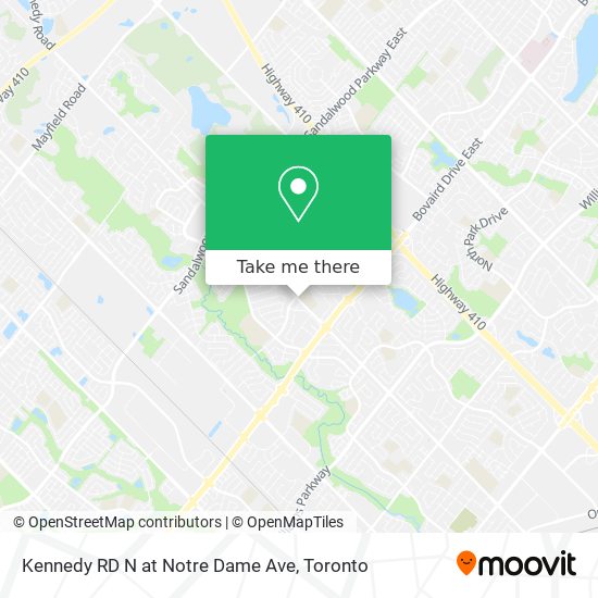 Kennedy RD N at Notre Dame Ave map