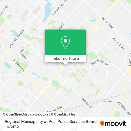 Regional Municipality of Peel Police Services Board map