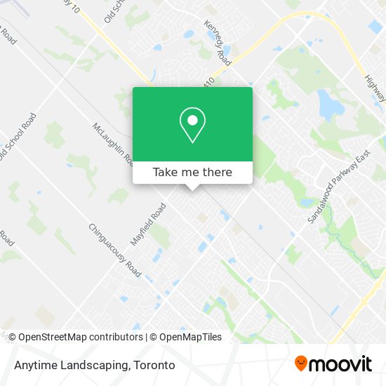 Anytime Landscaping map