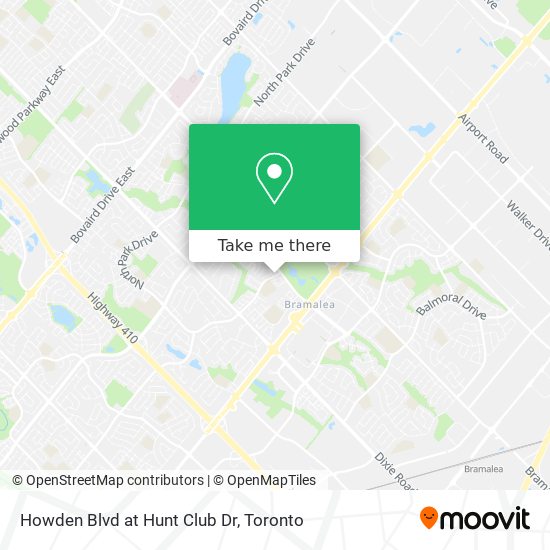 Howden Blvd at Hunt Club Dr map