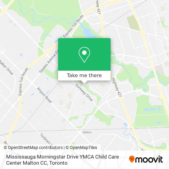 Mississauga Morningstar Drive YMCA Child Care Center Malton CC map