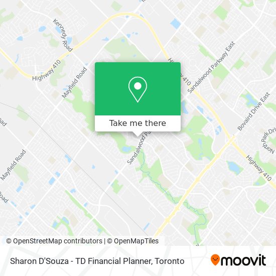 Sharon D'Souza - TD Financial Planner map