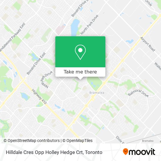 Hilldale Cres Opp Holley Hedge Crt map