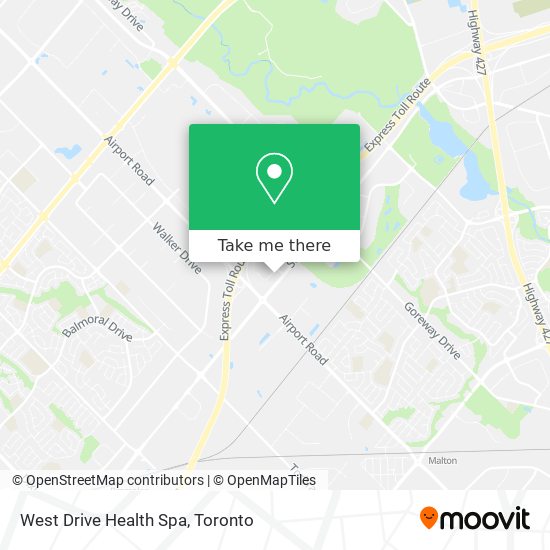 West Drive Health Spa map