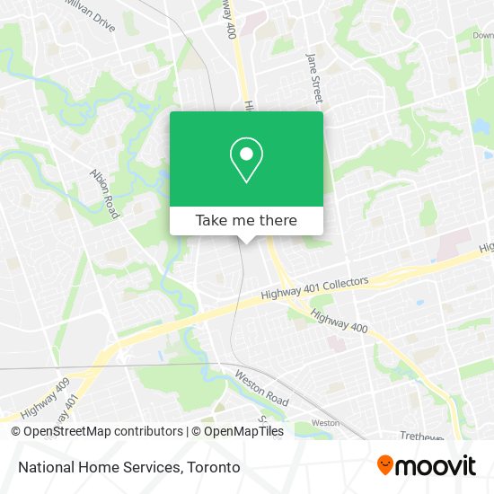 National Home Services map