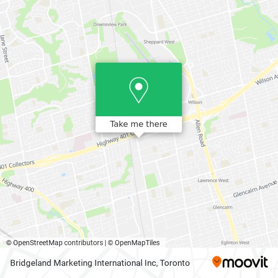 Bridgeland Marketing International Inc map