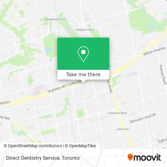 Direct Dentistry Service map