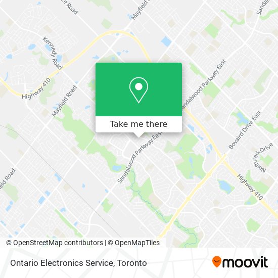 Ontario Electronics Service map