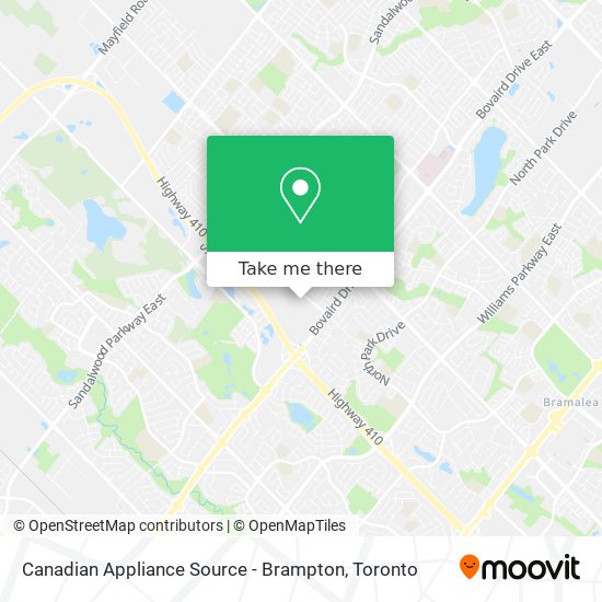 Canadian Appliance Source - Brampton map