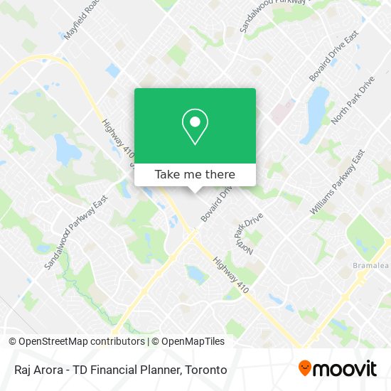 Raj Arora - TD Financial Planner map