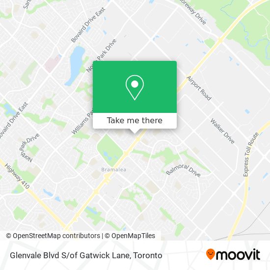 Glenvale Blvd S / of Gatwick Lane map