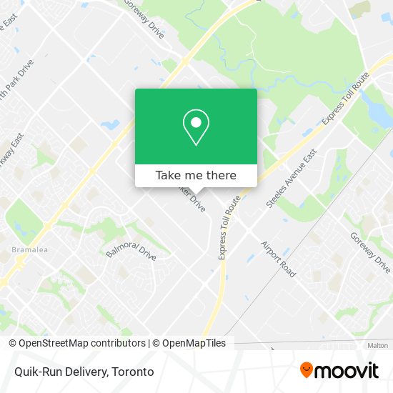 Quik-Run Delivery map