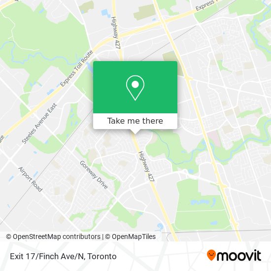 Exit 17/Finch Ave/N map