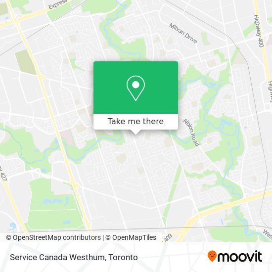 Service Canada Westhum map