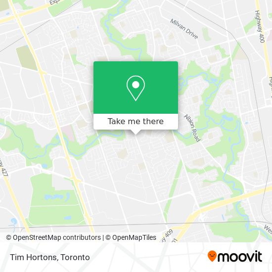 Tim Hortons map