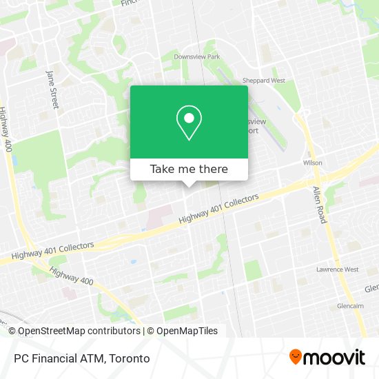 PC Financial ATM map