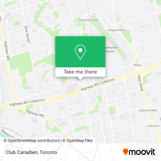 Club Canadien map