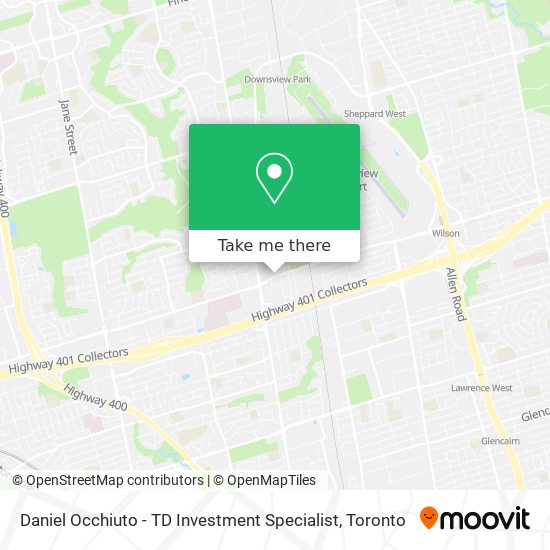 Daniel Occhiuto - TD Investment Specialist map