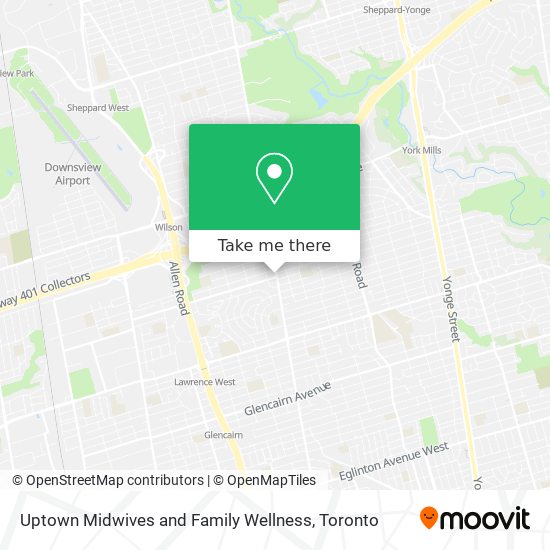 Uptown Midwives and Family Wellness map